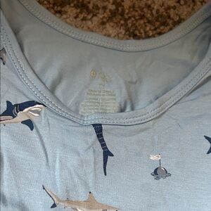 Kyte BABY Blue Shark Print Kids Casual Dress